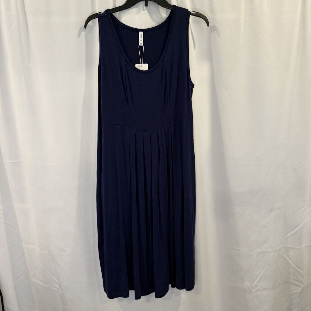 Y2K Blue Sleeveless‎ Tank Knee Length Empire Waist Dress Size 2XL